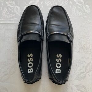 BOSS Hugo Boss Classic Men's Size 43 (10) Black Loafers Moccasin Slip-On Shoes